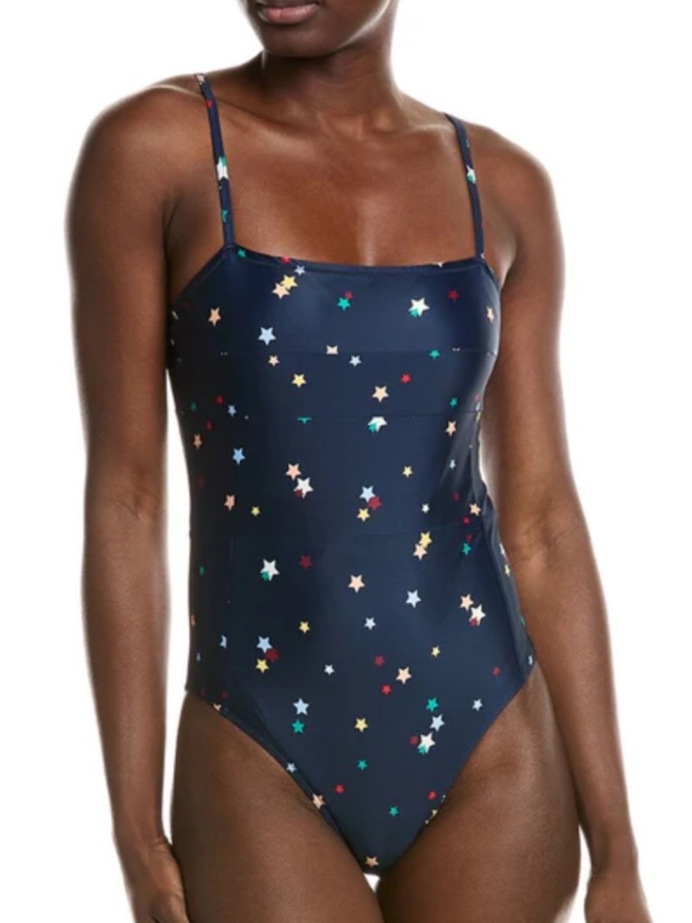 summersalt Navy Star-Print One-Piece Swimsuit with Multicolor Stars